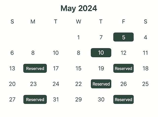 Reservation Calendar